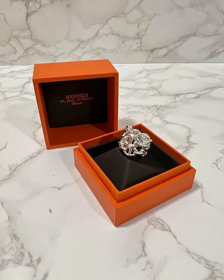 Hermes Chaine D’ancre Enchaimee Ring