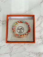 Hermes roulis 雙圈 dt soie 手鍊 GHW T2