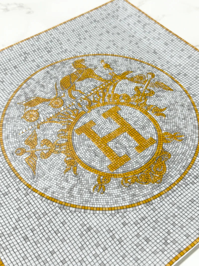 ❤️Hermes Mosaique au 24 金色方盤 n°5 尺寸 5 23 厘米