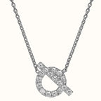 愛馬仕 Finesse 吊墜白金項鍊