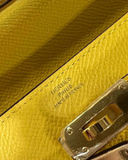 ❤️Hermes Kelly 去 Epsom Jaune 那不勒斯 9O GHW