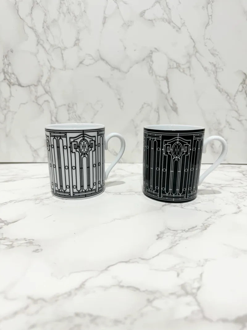 Hermes H Deco set of 2 mugs (n°1 and 2)