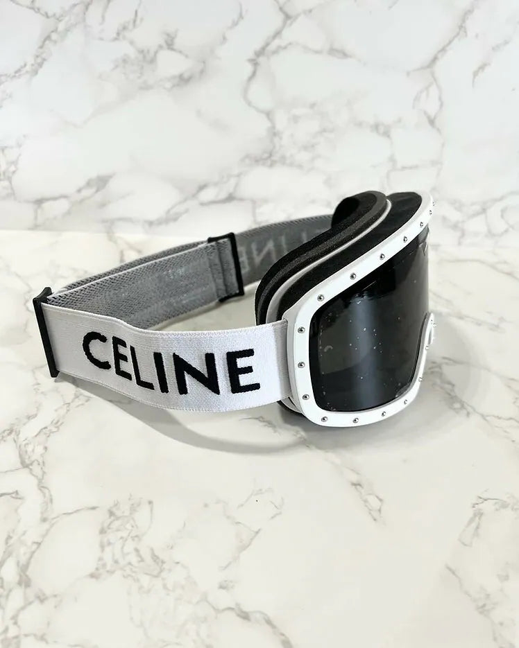 Celine Ski Mask in Plastic with metql studs