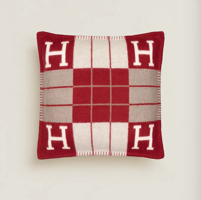 愛馬仕 Avalon III 枕頭，小號 - Écru Rouge H