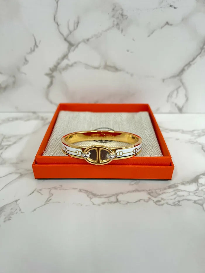 ❤️Hermes Mini Clic Ch D'ancre Blanc GHW Pm 碼