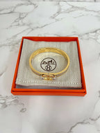 Hermes Mini Clic Ch D'ancre 手鍊栗色釉 GHW Pm 尺寸