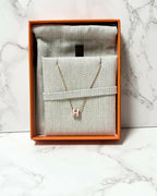 Hermes Mini Pop H 吊墜粉紅玫瑰 GHW