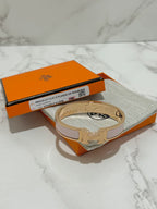 Hermes Clic H 飾牌 Rose Candeur RGHW 手鍊 PM 尺寸 17 厘米