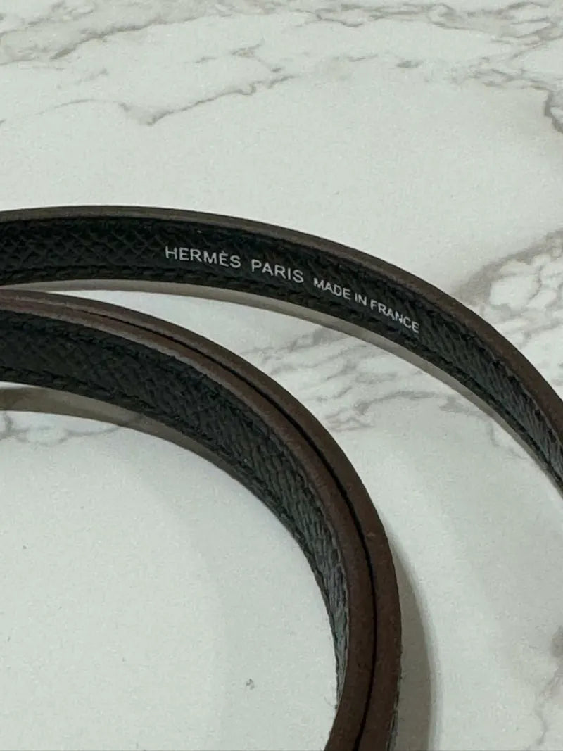 Hermes Mini Kelly 2 Epsom PHW Etoupe / Ecorce / Noir