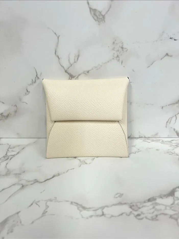 Hermes Calvi Hermes Bastia change purse Nata/Sesame Epsom