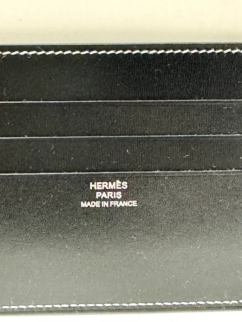 愛馬仕 H Sellier 卡包盒 黑色皮革