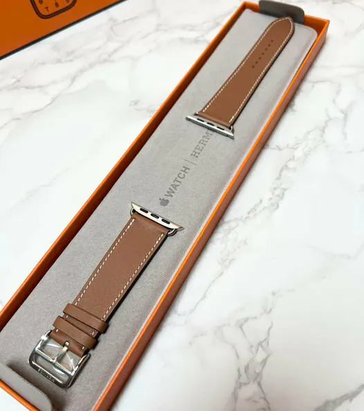 愛馬仕 Series 8 錶殼錶帶 Apple Watch 愛馬仕單圈 45 毫米金色