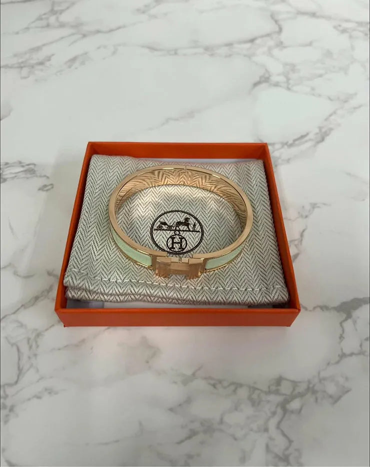 ❤️愛馬仕 Clic H 手鐲 Vert Fizz RGHW GM 碼