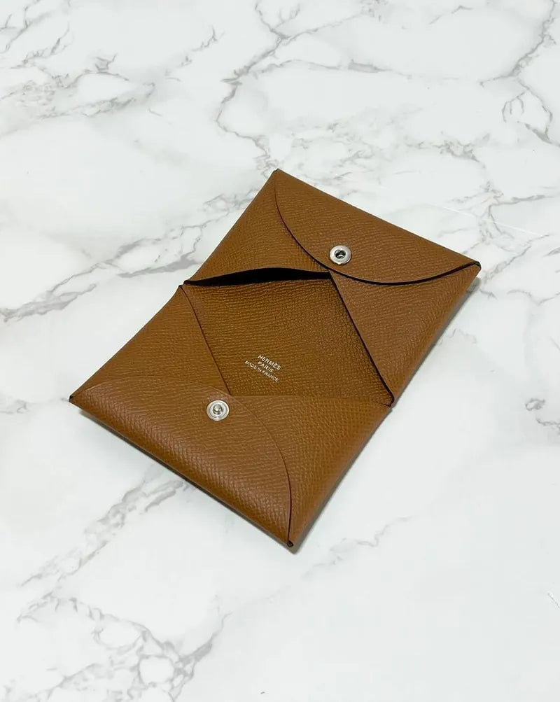 ❤️愛馬仕 Calvi 卡包 金 Epsom