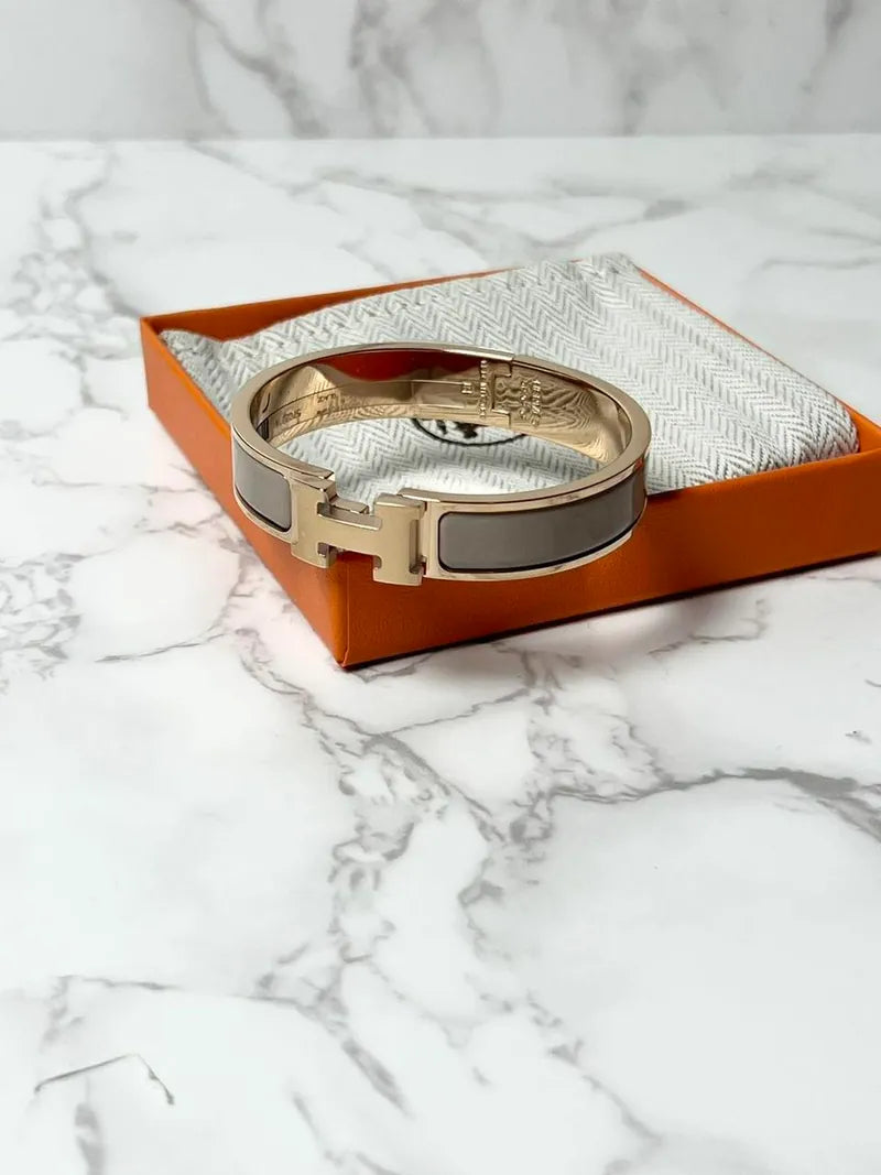 愛馬仕 Clic H 手鐲 PM Marron Glace RGHW