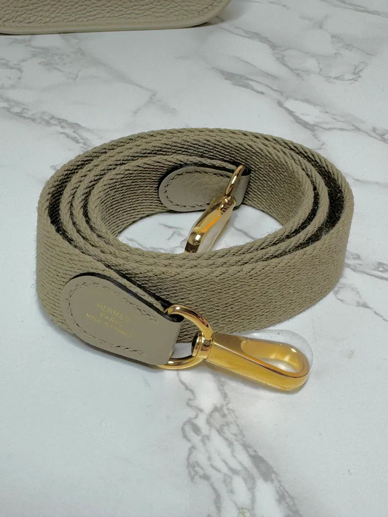 ❤️Hermes Evelyne 16 bag Beige Marfa 8Q GHW W Stamp