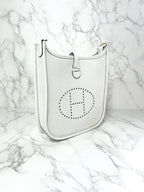 ❤️愛馬仕 Evelyne 16 手袋 全新 白色 0U GHW