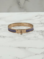 愛馬仕迷你Clic Kelly手鐲，愛馬仕旗艦款，淡紫色，RGHW，PM尺寸