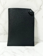 Hermes Porte- Passeport Tarmac Epsom Noir Passport Holder