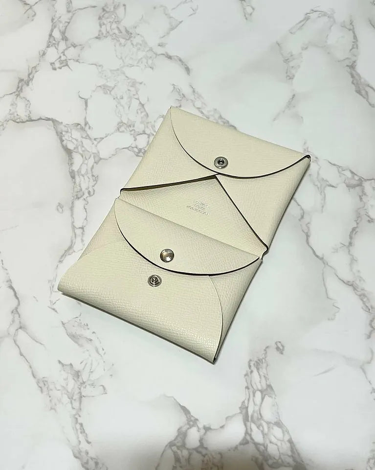 ❤️愛馬仕 Calvi Duo Compact 卡包 epsom Nata I2