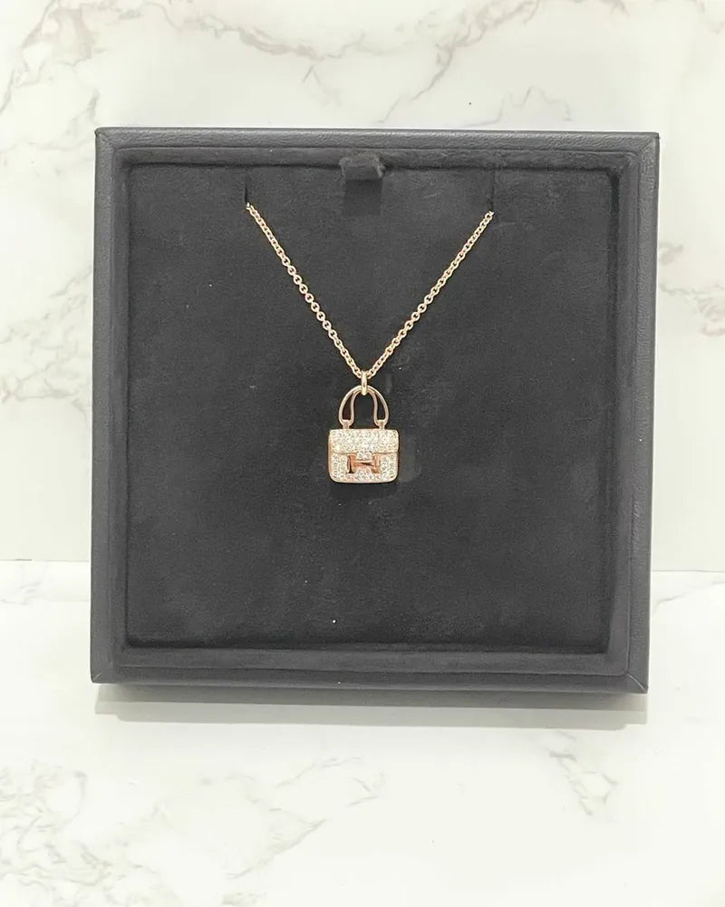 Hermes Amulettes Constance 吊墜玫瑰金項鍊