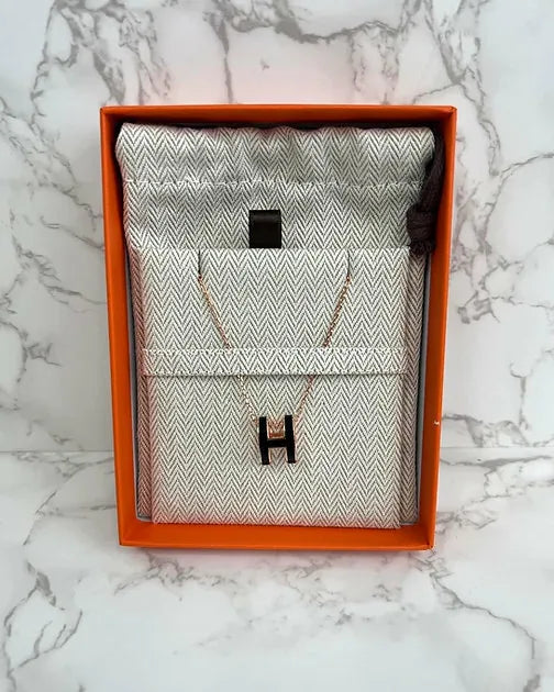 Hermes Pop H 黑色吊墜項鍊 RGHW