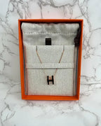 Hermes Pop H 黑色吊墜項鍊 RGHW