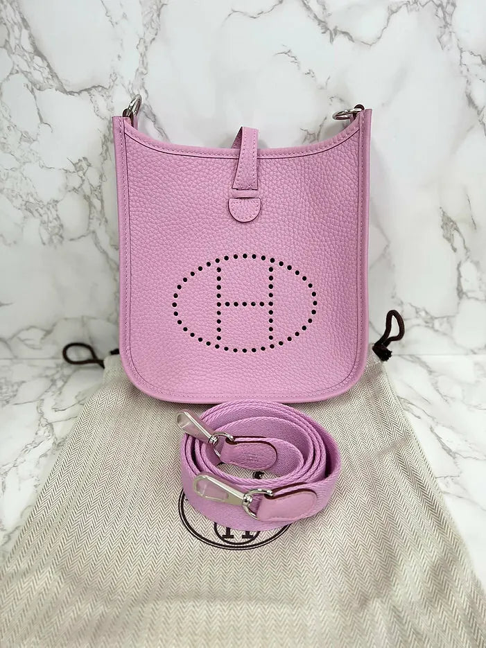 愛馬仕 Evelyne 16 手袋 X9 淡紫色 Sylvestre PHW