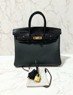 Hermes Birkin 25 Touch Noir GHW 鱷魚皮 Missi 墊