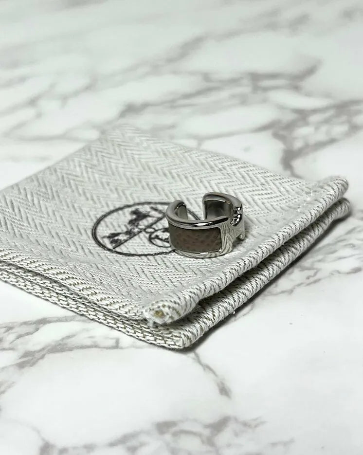 Hermes Bijou D'Oreille Olympe Etoupe PHW 耳環