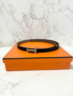 Hermes Focus belt buckle & Reversible leather strap 13 mm 70