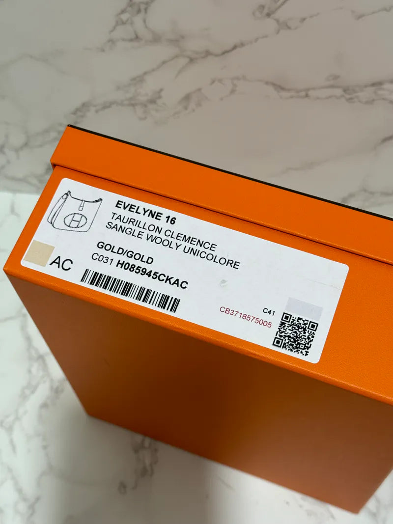 Hermes Mini Evelyne 16 Gold PHW W Stamp