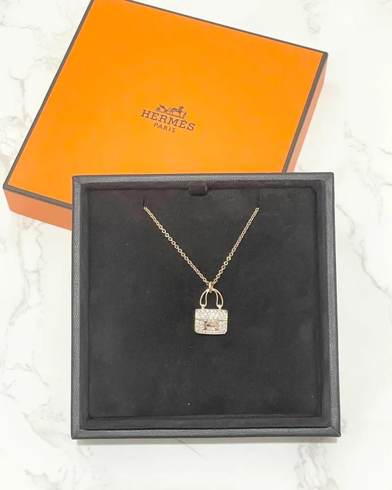 Hermes Amulettes Constance 吊墜玫瑰金項鍊
