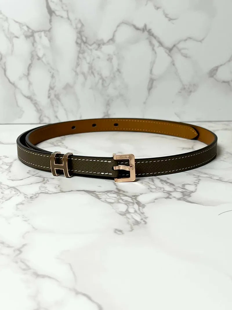 愛馬仕 POP H 15 女士腰帶 灰褐色 RGHW