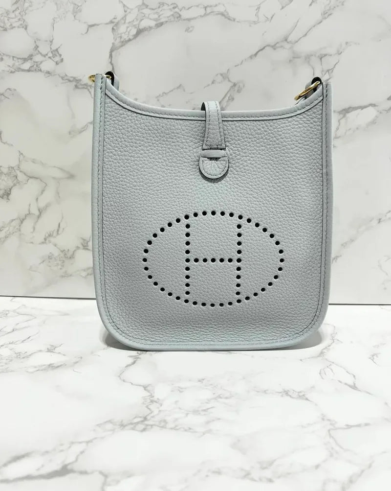 Hermes Mini Evelyn 16 TC 藍色 淺色 GHW