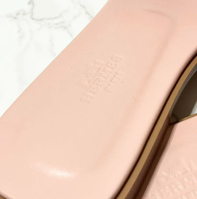 愛馬仕 Oran 涼鞋 H Rose Pale 37碼