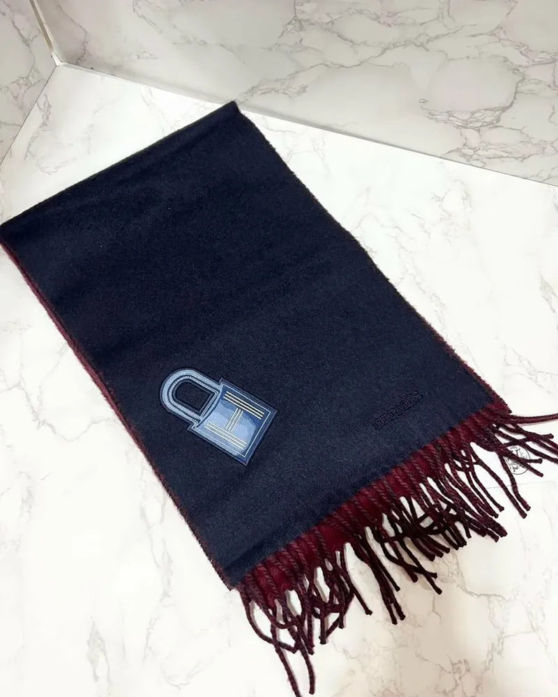 愛馬仕 Esharpe Cashmire Patch Lucky Muffler