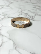 愛馬仕 Clic H 手鐲 PM Marron Glace RGHW