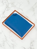 ❤️ Hermes Porte-Passeport Tarmac 護照夾 Epsom Bleu Zanzibar B3