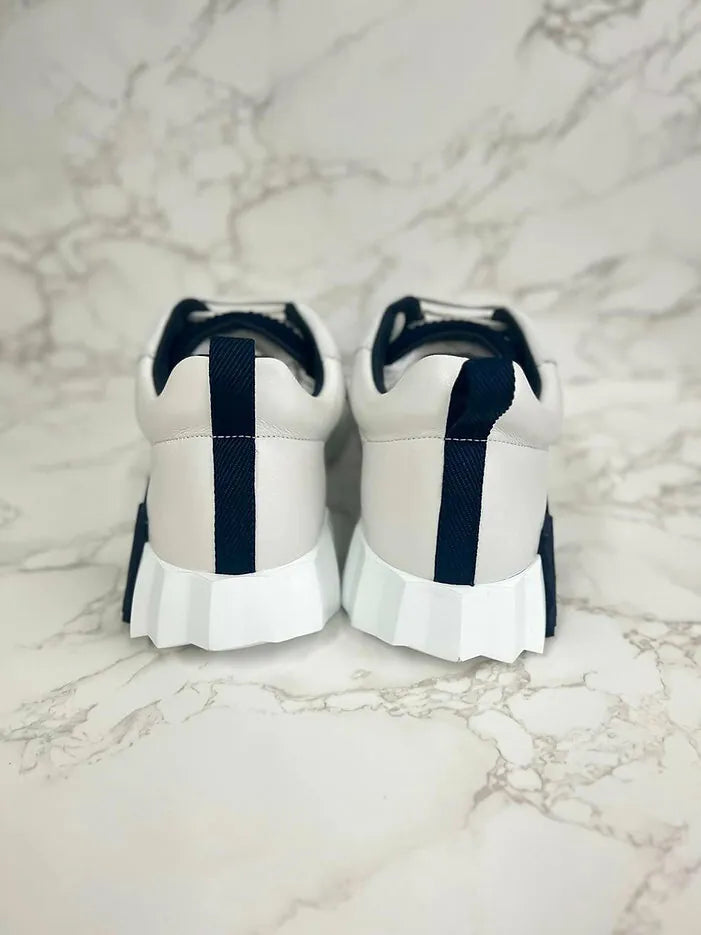 Hermes Bouncing 運動鞋 Chevre Velours/Blanc Panda