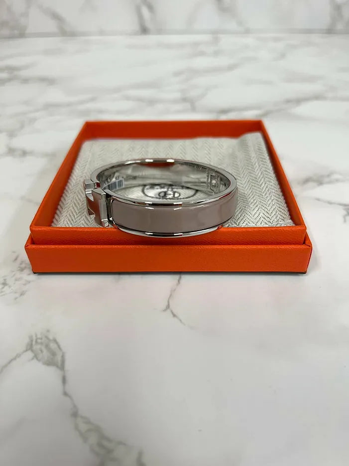 愛馬仕 Clic H 手鐲 Marron Glace PHW PM 型號