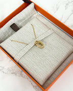 Hermes Pop H 吊墜項鍊 白色 GHW