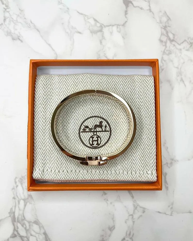 愛馬仕 Clic H 手鐲 Marron Glace RGHW PM 尺寸