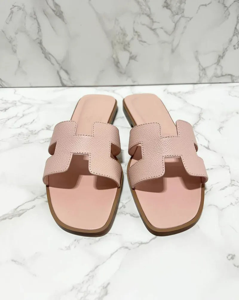 愛馬仕 Oran 涼鞋 H Rose Pale 37碼