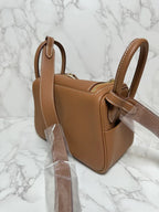 Hermes Mini Lindy II 2 TC Gold GHW W Stamp