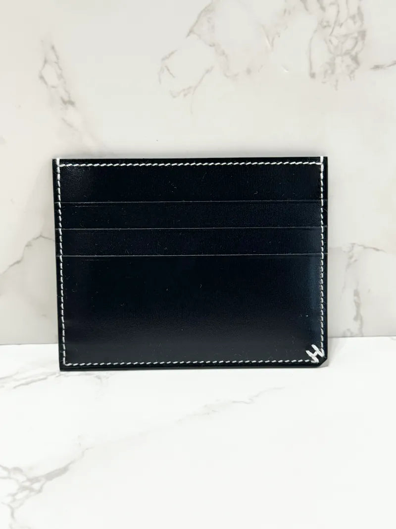 愛馬仕 H Sellier 卡包盒 黑色皮革