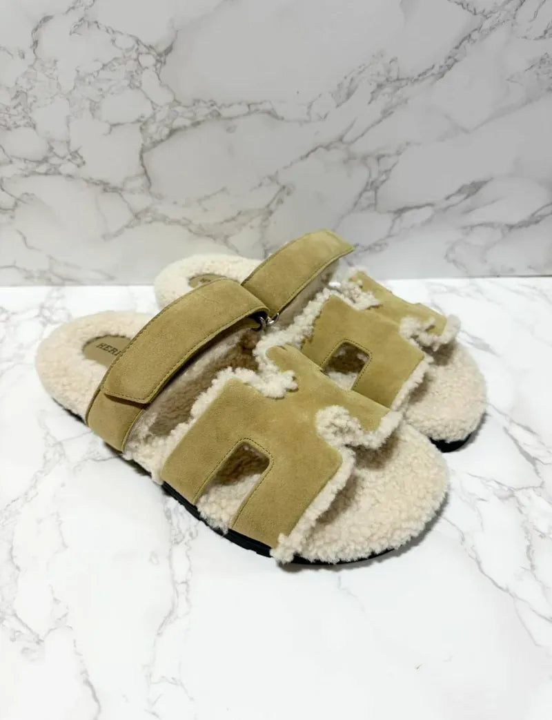 Hermes Sandales Chypre Femme 米色 Albatree 39