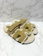 Hermes Sandales Chypre Femme 米色 Albatree 39