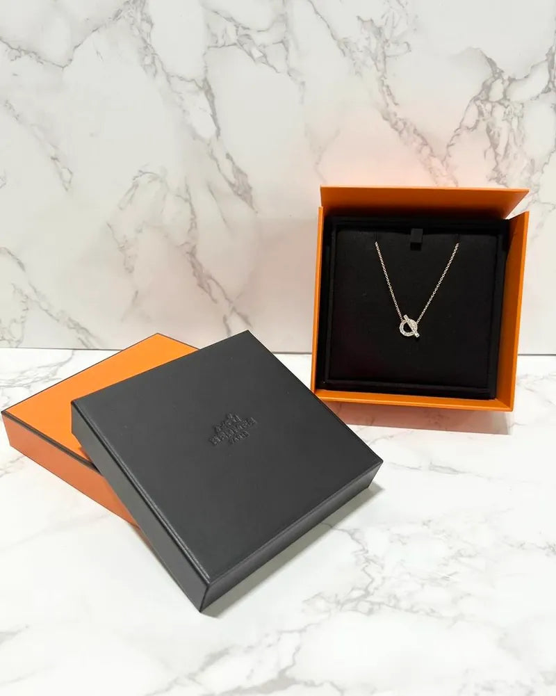 愛馬仕 Finesse 玫瑰金吊墜項鍊