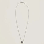 ❤️Hermes Mini Pop H Pandant Necklace Noir PHW